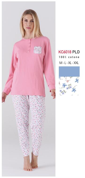 KAREKC6018 PLD- kc6018 pld pigiama donna m/l cotone - Fratelli Parenti